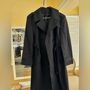 J. Peterman Classic Black Trench Coat